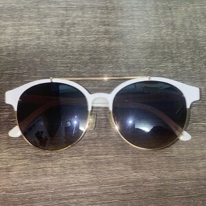 Stylish White and Gold Sunglasses